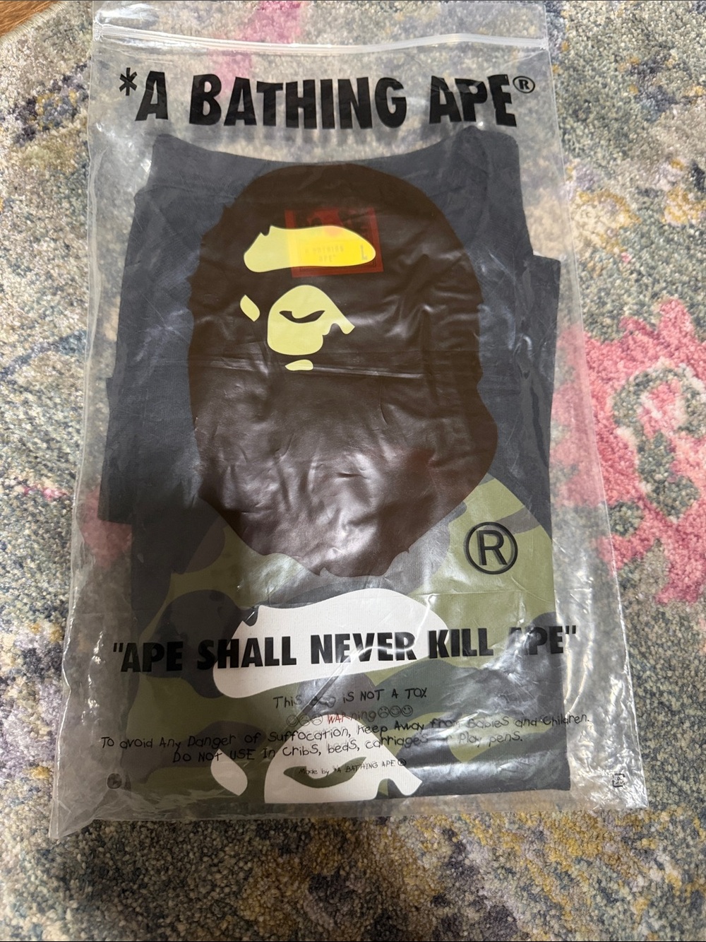 Bape Ape Green Classic Camo Tee - Men’s L